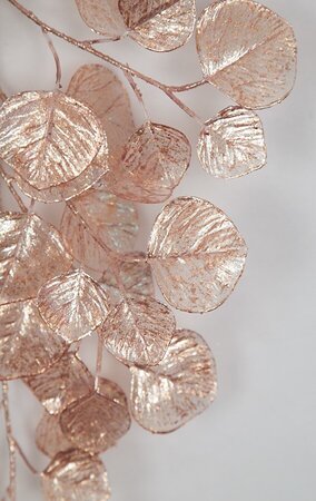 Earthflora's 24.5 Inch Silver Dollar Eucalyptus Spray - Champagne Or Iridescent