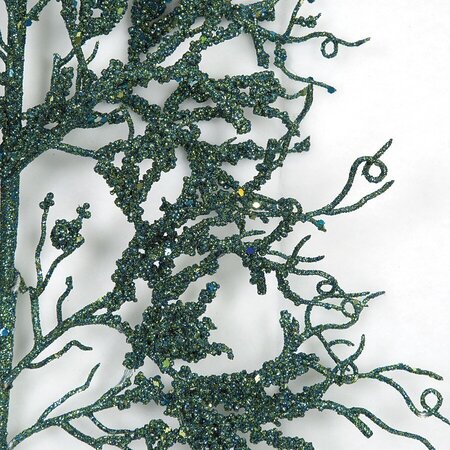 Earthflora's 25 Inch Foam Beaded Green Or Turquoise Twig Sprays