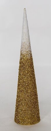 Earthflora's 4 Foot, 5 Foot, Or 6 Foot Glittered/beaded Gold And White Wire Ombre Tree