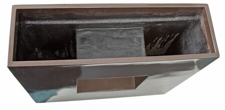 Earthflora's 48 Inch Long  X 10.5 Inch Deep X 26 Inch Tall  Rectangle Planter Box In Gloss Black Or Shiny Charcoal Or Shiny Bronze
