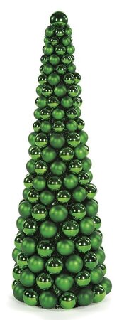 Earthflora's 5 Foot Multi-ball Cone Tree - Red, Silver, Gold, Mixed
