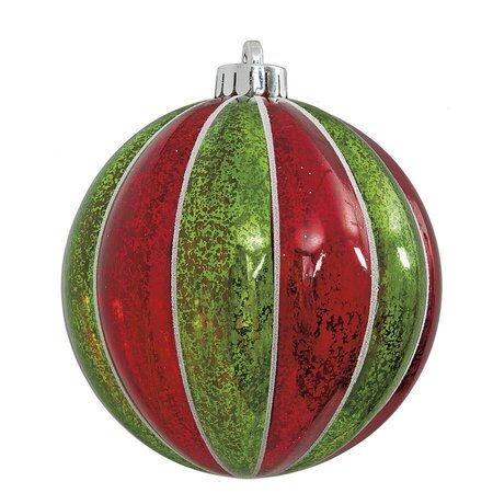 Earthflora's 5 Inch Mercury Striped Ball Ornament