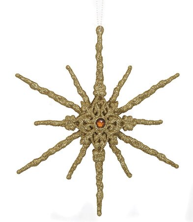 Earthflora's 9 Inch Glitter Snowflake Ornament