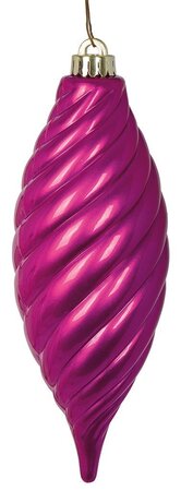 Earthflora's 9 Inch Pearl Gloss Coated UV Swirl Finial Ornament In 8 Colors - Red, Green, Gold, Silver, Fuchsia, Blue, Purple, Burgundy