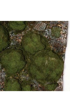 77" x 19" Styrofoam Moss Block Mat - Foam Flat Back - 19" Width - Green/Brown