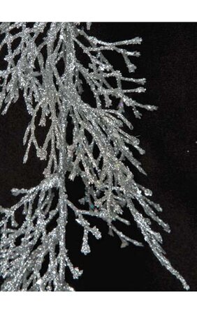 6' Glittered Coral Silver