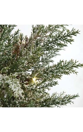 29" Plastic Snowy Cypress Tree