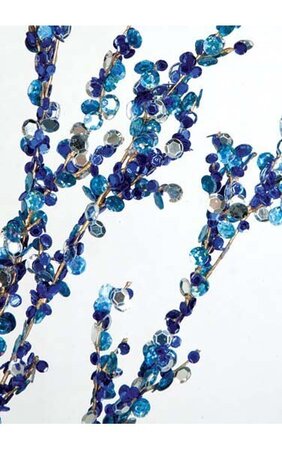 42" Sequined Spray Blue/Silver