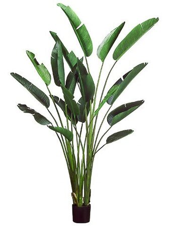 EF-608 8 feet  Artificial  Bird of Paradise Plant w/18 Lvs. in Plastic Pot Green (Price is for a ...