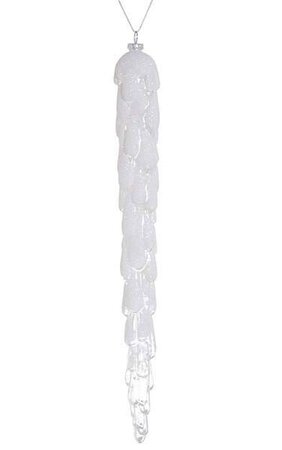 Frosted Acrylic Icicle Clear/White