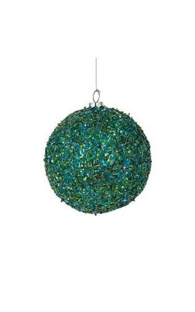 Glittered/Beaded Ball Mixed Blue