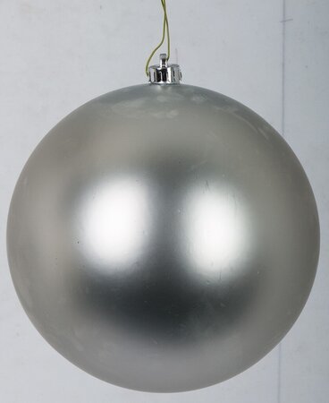 Plastic Matte Ball Ornament - Silver