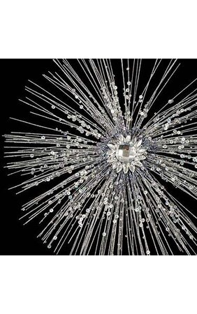 14" Glittered/Jeweled Starburst Pine Double-Sided - Silver Shaping Required