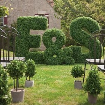 EF-1023 NEW Boxwood Letter Topiaries