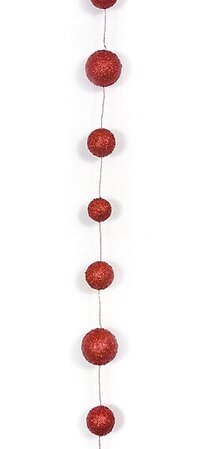 PF-90061 6' Glittered Ball Garland 