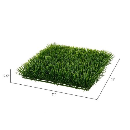 11"x11"x2.5" Grn Grass Mat UV Coat 2/pk