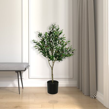 4' Green Potted Olive Tree