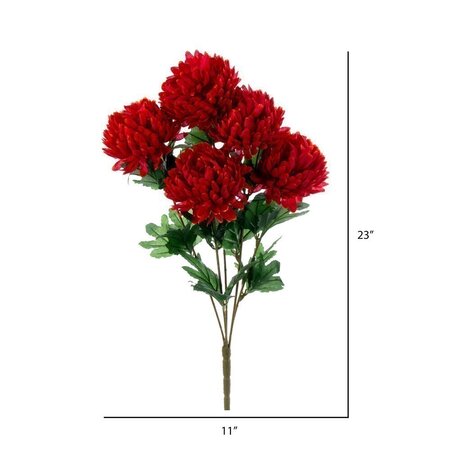 23" Crimson Red Mum Bush