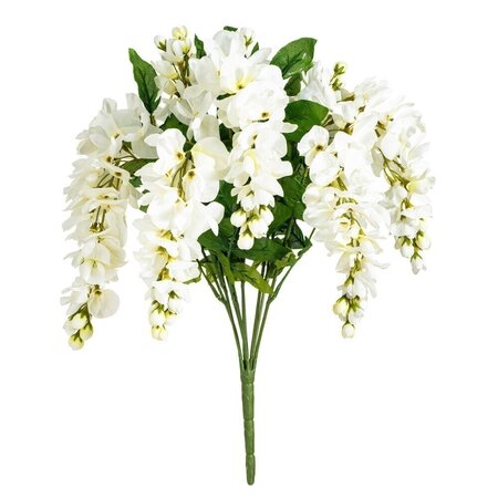 19" Wisteria Bush-White