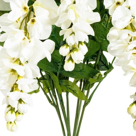 19" Wisteria Bush-White
