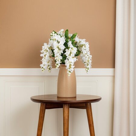 19" Wisteria Bush-White