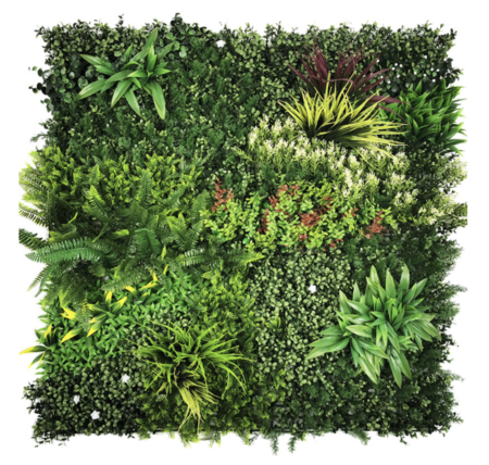 40 Inch x 40 Inch  Greenery Wall (FR-B)  (Indoor/Outdoor UV & Fire Treated) Assorted Foliage Land...
