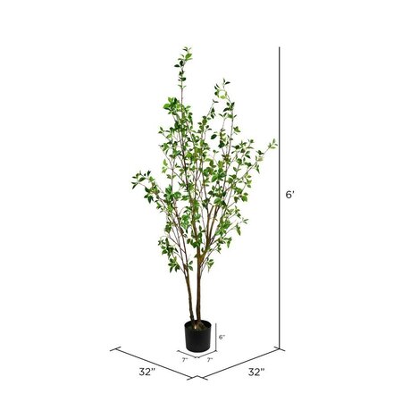 72" Potted Baby Leaf Tree