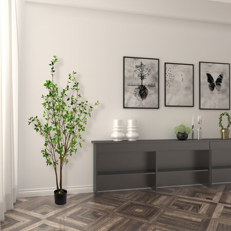 72" Potted Baby Leaf Tree