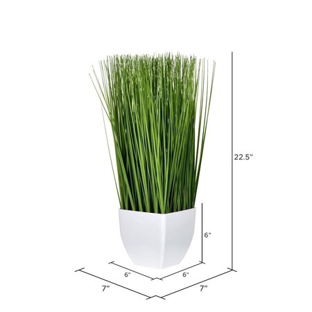 22.5" Green Potted Grass