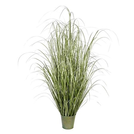 59 inches Native Outdoor Green Grass In Iron Pot