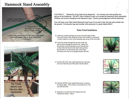 7 Foot Palm tree  Hammock set,   Your ultimate party accessory!