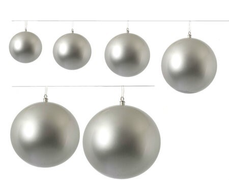Silver Pearl Gloss Uv Ball Ornaments | 4 Inch Up To 15 Inch Balls