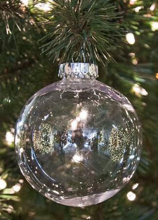 Shiny Transparent Ball or Finial Ornaments
