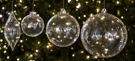 Shiny Transparent Ball or Finial Ornaments