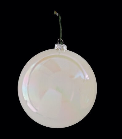 Iridescent Pearl White Ball Ornaments | 4" to 15" Sizes