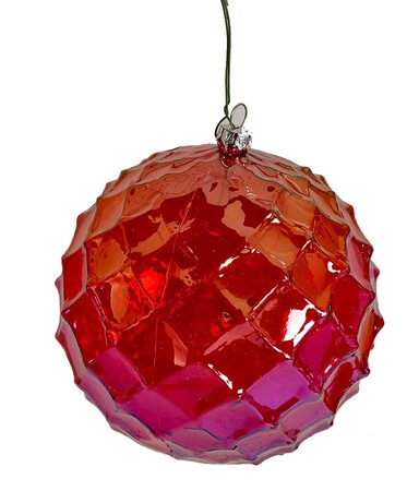 Red Iridescent Ball or Finial Ornaments | 5" Ball, 6" Ball, 10" Finial