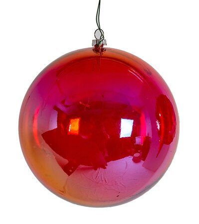 Red Iridescent Ball or Finial Ornaments | 5" Ball, 6" Ball, 10" Finial