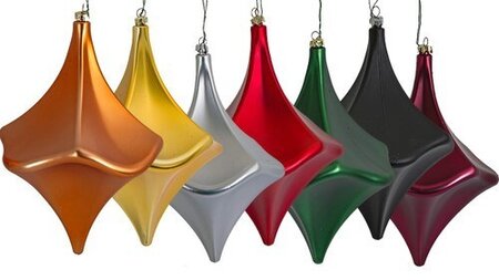8 INCH MATTE TRUMPET FINIAL | RED, GREEN, BLUE, GOLD, SILVER, BURGUNDY, OR BLACK