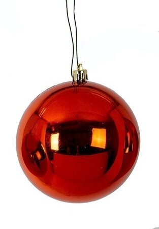REFLECTIVE COPPER ORANGE BALL ORNAMENTS | 4 INCHES, 6 INCHES, OR 8 INCHES