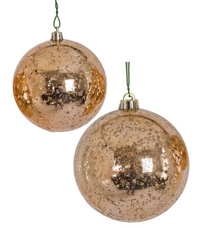 Soft Copper Mercury Finish Ball Ornament | 4 Inch And 6 Inch