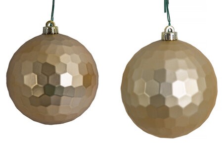 Matte Light Gold Honeycomb Ball Ornament | 5 Inch or 6 Inch Sizes