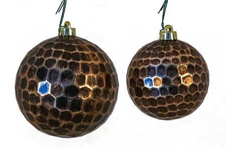 Vintage Honeycomb Ball Ornaments | 5 Inch Or 6 Inch | Red, Green, Or Bronze