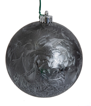 Pewter or Silver Marble Ball Ornaments | 5" or 6" Sizes
