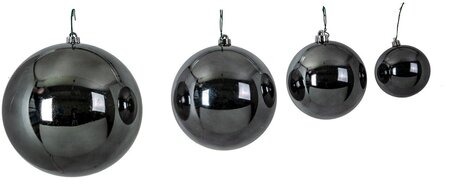 Reflective Charcoal Ball Ornaments | 4 Inches, 6 Inches, 8 Inches, Or 10 Inches
