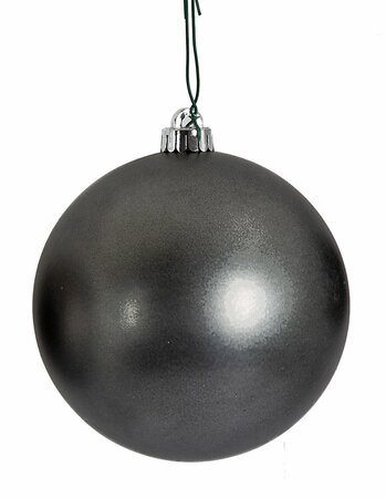Matte Charcoal Ball Ornaments | 4 Inches, 6 Inches, 8 Inches, or 10 Inches