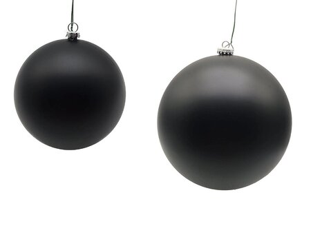 Matte Black Ball Ornaments | 4 Inch Or 6 Inch Sizes