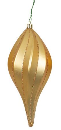 8" Matte/Glitter Swirl Finial Ornament | Red, Green, Gold, Silver, Rose Gold, White, Burgundy, Bl...