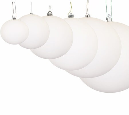Matte White Ball Ornaments | 4" to 15" Sizes