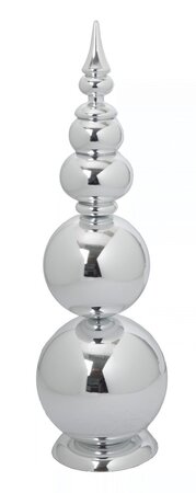 32" Reflective Finial Cone Ornament - Red, Silver, or Gold
