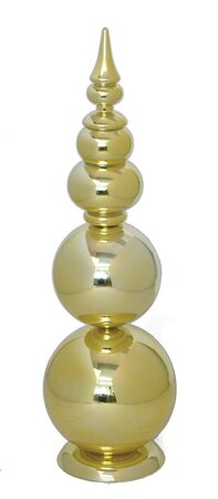 32" Reflective Finial Cone Ornament - Red, Silver, or Gold